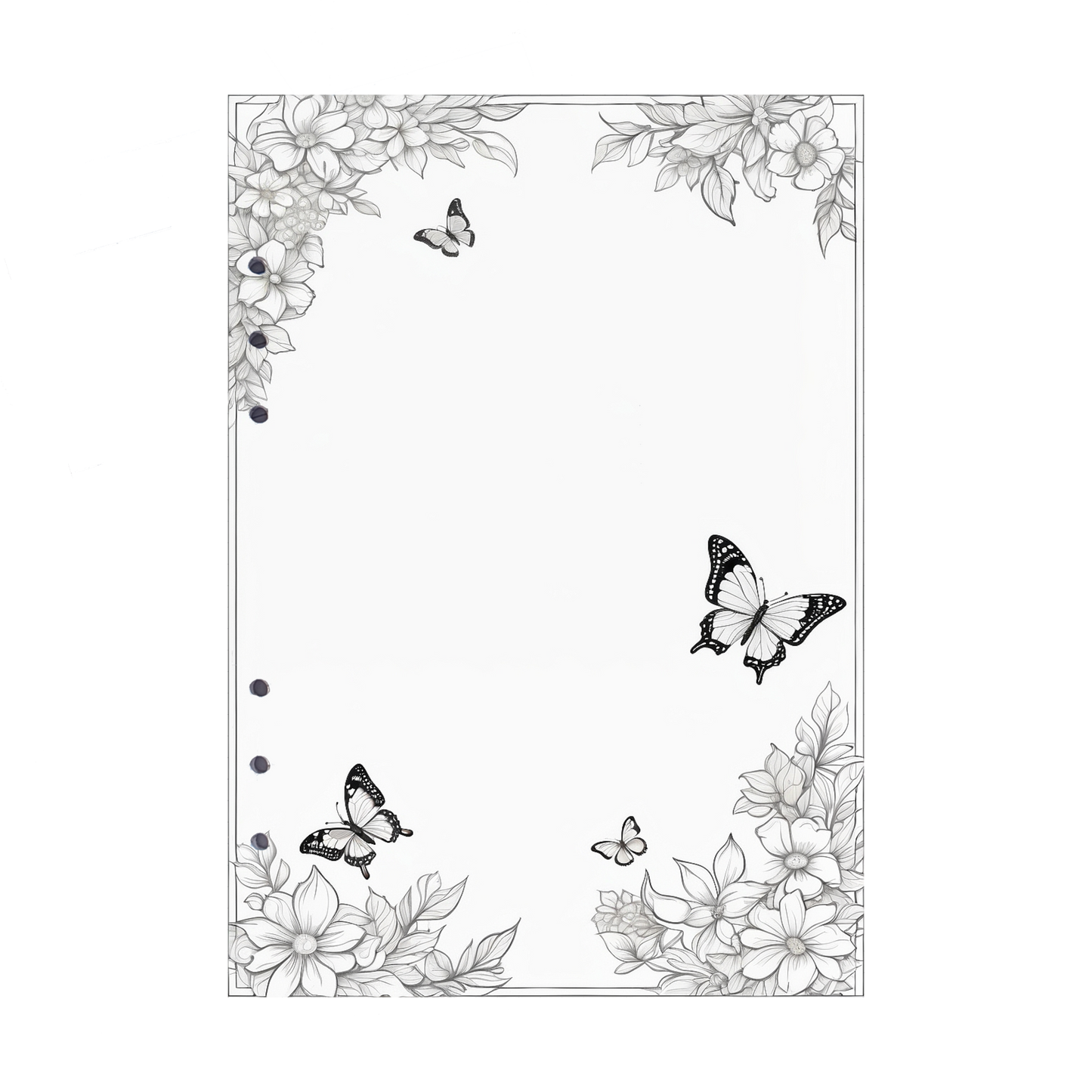 DIN A5 Ringbucheinlagen 6-fach Lochung mit Motiv | Bild Schmetterling 4