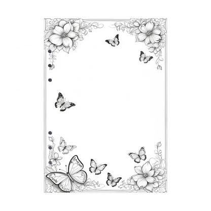 DIN A5 Ringbucheinlagen 6-fach Lochung mit Motiv | Bild Schmetterling 6