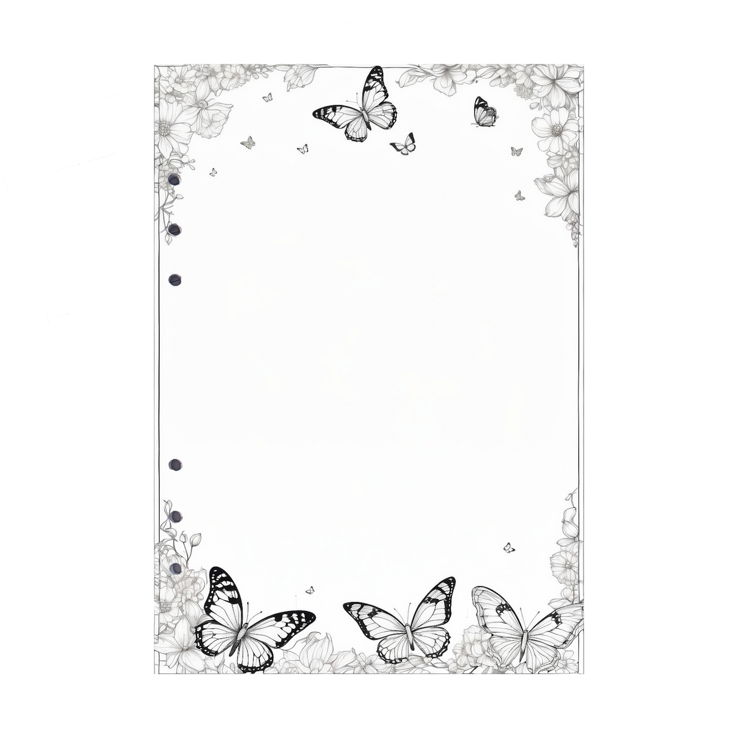 DIN A5 Ringbucheinlagen 6-fach Lochung mit Motiv | Bild Schmetterling 9