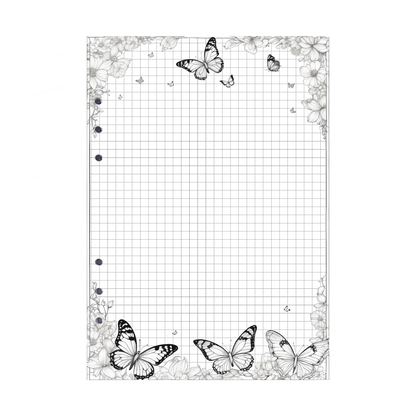 DIN A5 Ringbucheinlagen 6-fach Lochung mit Motiv | Bild Schmetterling 9
