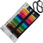 Federmäppchen | Sternbilder-Design | Canvas | 48 Stiftplätze | Einrollbar