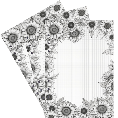 DIN A5 Ringbucheinlagen 6-fach Lochung mit Motiv | Bild Sunflower 1