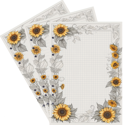 DIN A5 Ringbucheinlagen 6-fach Lochung mit Motiv | Bild Sunflower 10