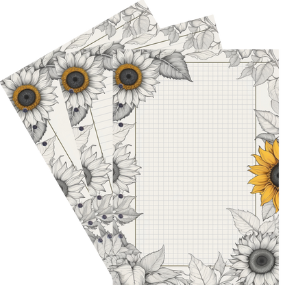 DIN A5 Ringbucheinlagen 6-fach Lochung mit Motiv | Bild Sunflower 13