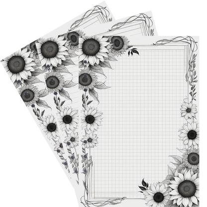 DIN A5 Ringbucheinlagen 6-fach Lochung mit Motiv | Bild Sunflower 14