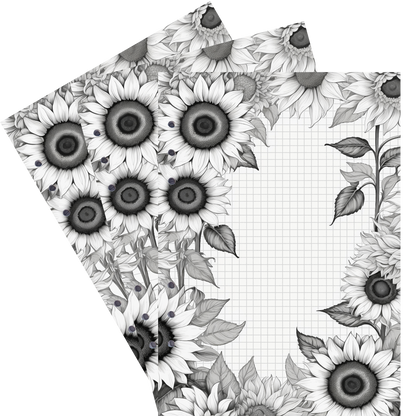 DIN A5 Ringbucheinlagen 6-fach Lochung mit Motiv | Bild Sunflower 15