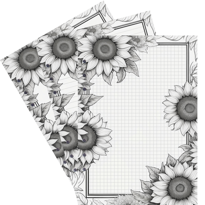 DIN A5 Ringbucheinlagen 6-fach Lochung mit Motiv | Bild Sunflower 16