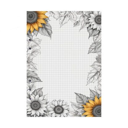 DIN A5 Ringbucheinlagen 6-fach Lochung mit Motiv | Bild Sunflower 18