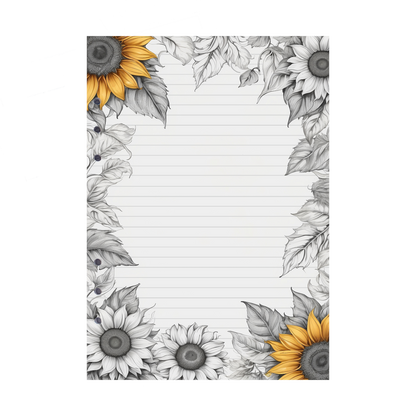 DIN A5 Ringbucheinlagen 6-fach Lochung mit Motiv | Bild Sunflower 18