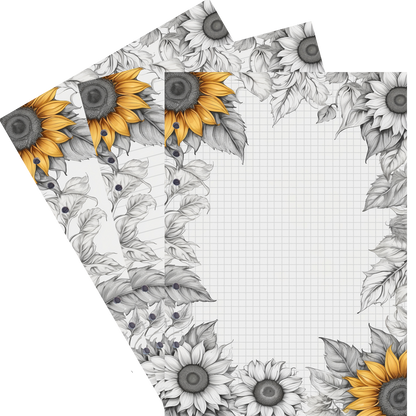 DIN A5 Ringbucheinlagen 6-fach Lochung mit Motiv | Bild Sunflower 18
