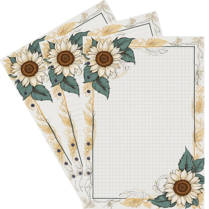DIN A5 Ringbucheinlagen 6-fach Lochung mit Motiv | Bild Sunflower 20