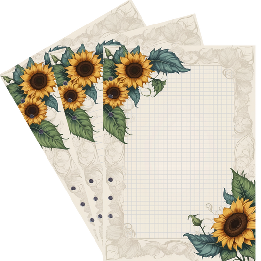 DIN A5 Ringbucheinlagen 6-fach Lochung mit Motiv | Bild Sunflower 21