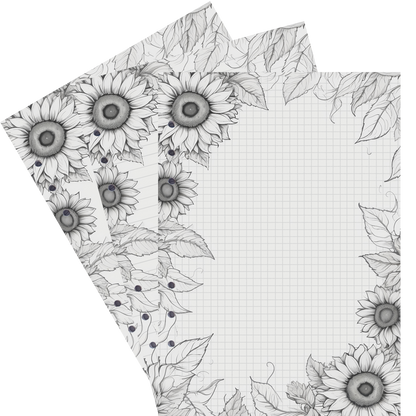 DIN A5 Ringbucheinlagen 6-fach Lochung mit Motiv | Bild Sunflower 25