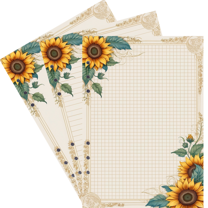 DIN A5 Ringbucheinlagen 6-fach Lochung mit Motiv | Bild Sunflower 27