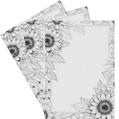 DIN A5 Ringbucheinlagen 6-fach Lochung mit Motiv | Bild Sunflower 29