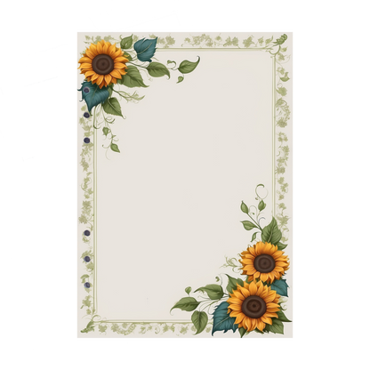 DIN A5 Ringbucheinlagen 6-fach Lochung mit Motiv | Bild Sunflower 30