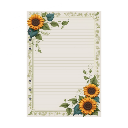 DIN A5 Ringbucheinlagen 6-fach Lochung mit Motiv | Bild Sunflower 30