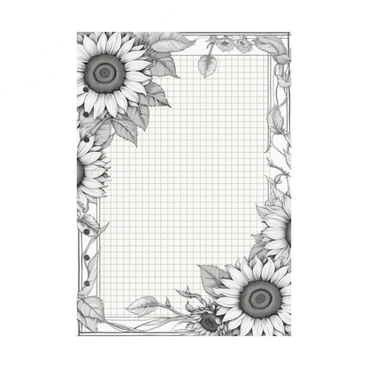 DIN A5 Ringbucheinlagen 6-fach Lochung mit Motiv | Bild Sunflower 31