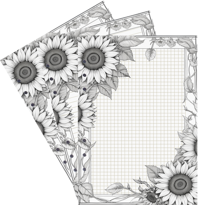 DIN A5 Ringbucheinlagen 6-fach Lochung mit Motiv | Bild Sunflower 31