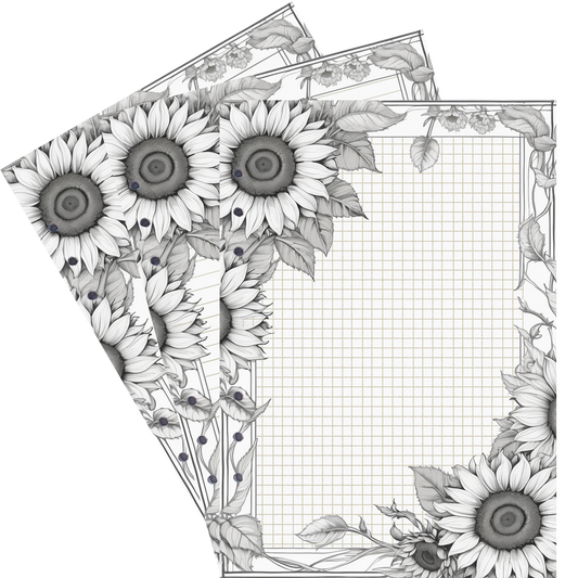 DIN A5 Ringbucheinlagen 6-fach Lochung mit Motiv | Bild Sunflower 31