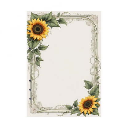 DIN A5 Ringbucheinlagen 6-fach Lochung mit Motiv | Bild Sunflower 32