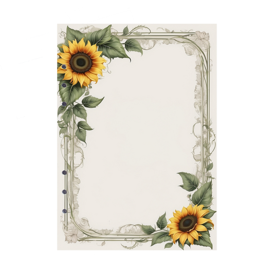 DIN A5 Ringbucheinlagen 6-fach Lochung mit Motiv | Bild Sunflower 32