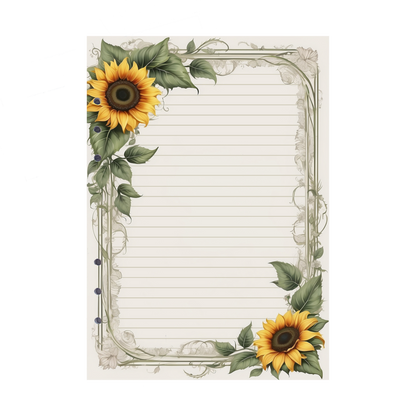 DIN A5 Ringbucheinlagen 6-fach Lochung mit Motiv | Bild Sunflower 32