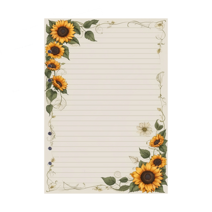 DIN A5 Ringbucheinlagen 6-fach Lochung mit Motiv | Bild Sunflower 33