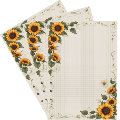DIN A5 Ringbucheinlagen 6-fach Lochung mit Motiv | Bild Sunflower 33