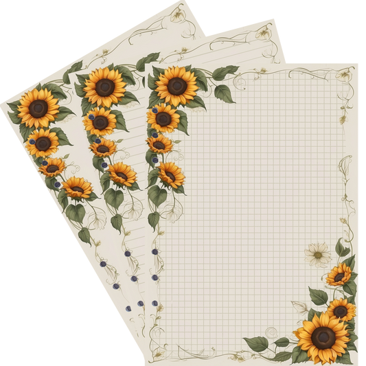 DIN A5 Ringbucheinlagen 6-fach Lochung mit Motiv | Bild Sunflower 33