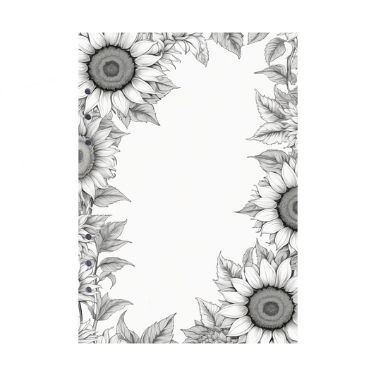 DIN A5 Ringbucheinlagen 6-fach Lochung mit Motiv | Bild Sunflower 34