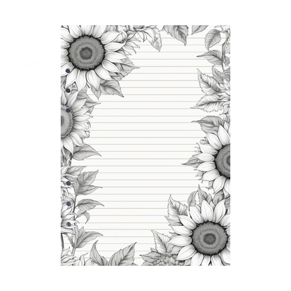 DIN A5 Ringbucheinlagen 6-fach Lochung mit Motiv | Bild Sunflower 34