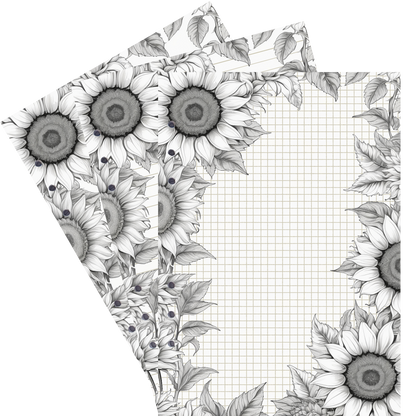 DIN A5 Ringbucheinlagen 6-fach Lochung mit Motiv | Bild Sunflower 34