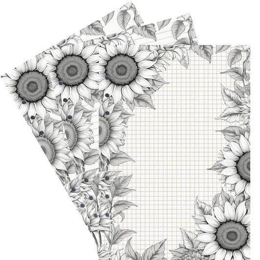 DIN A5 Ringbucheinlagen 6-fach Lochung mit Motiv | Bild Sunflower 34