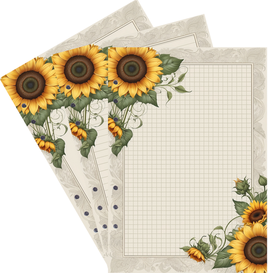 DIN A5 Ringbucheinlagen 6-fach Lochung mit Motiv | Bild Sunflower 35