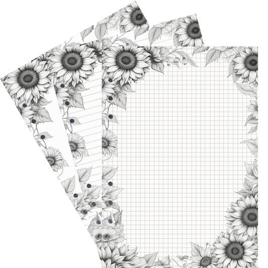 DIN A5 Ringbucheinlagen 6-fach Lochung mit Motiv | Bild Sunflower 37