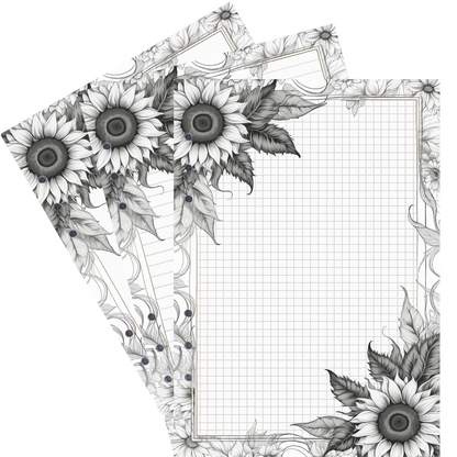 DIN A5 Ringbucheinlagen 6-fach Lochung mit Motiv | Bild Sunflower 38