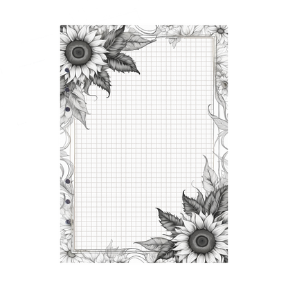 DIN A5 Ringbucheinlagen 6-fach Lochung mit Motiv | Bild Sunflower 38