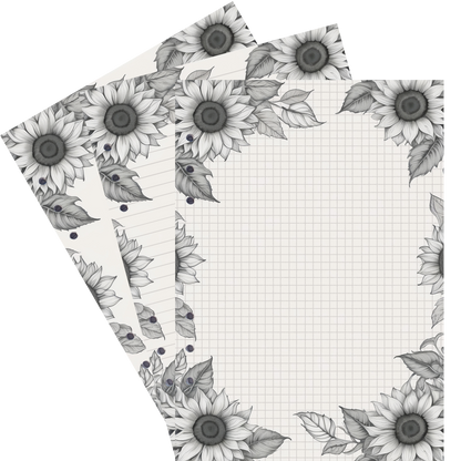 DIN A5 Ringbucheinlagen 6-fach Lochung mit Motiv | Bild Sunflower 39