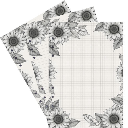 DIN A5 Ringbucheinlagen 6-fach Lochung mit Motiv | Bild Sunflower 39