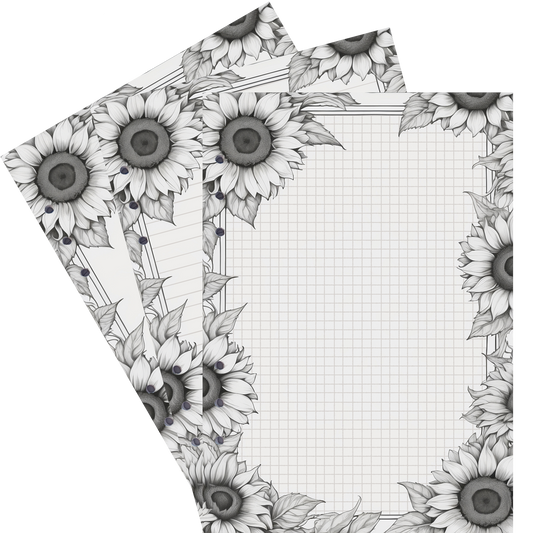 DIN A5 Ringbucheinlagen 6-fach Lochung mit Motiv | Bild Sunflower 40