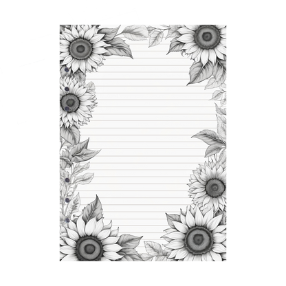 DIN A5 Ringbucheinlagen 6-fach Lochung mit Motiv | Bild Sunflower 42