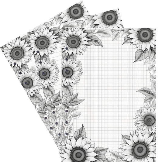 DIN A5 Ringbucheinlagen 6-fach Lochung mit Motiv | Bild Sunflower 42