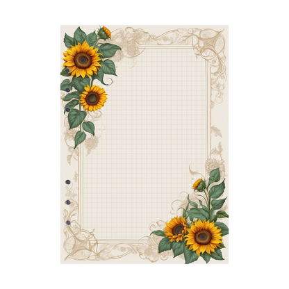 DIN A5 Ringbucheinlagen 6-fach Lochung mit Motiv | Bild Sunflower 43