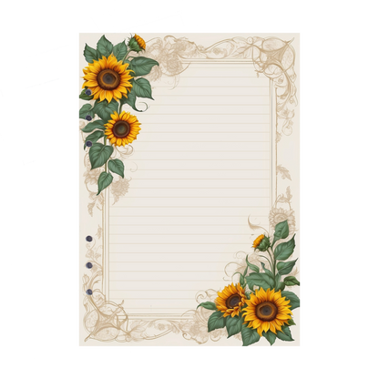 DIN A5 Ringbucheinlagen 6-fach Lochung mit Motiv | Bild Sunflower 43