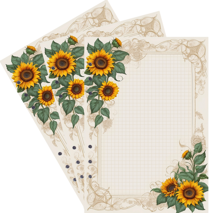 DIN A5 Ringbucheinlagen 6-fach Lochung mit Motiv | Bild Sunflower 43