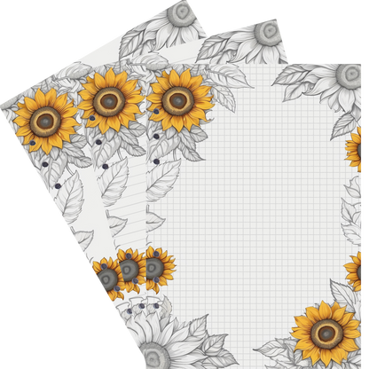 DIN A5 Ringbucheinlagen 6-fach Lochung mit Motiv | Bild Sunflower 44
