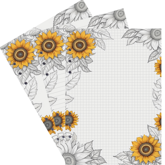 DIN A5 Ringbucheinlagen 6-fach Lochung mit Motiv | Bild Sunflower 44