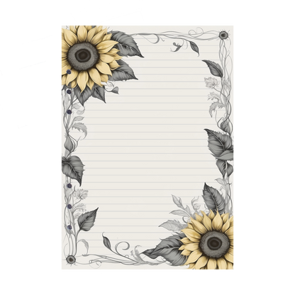 DIN A5 Ringbucheinlagen 6-fach Lochung mit Motiv | Bild Sunflower 45