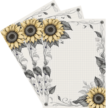 DIN A5 Ringbucheinlagen 6-fach Lochung mit Motiv | Bild Sunflower 45